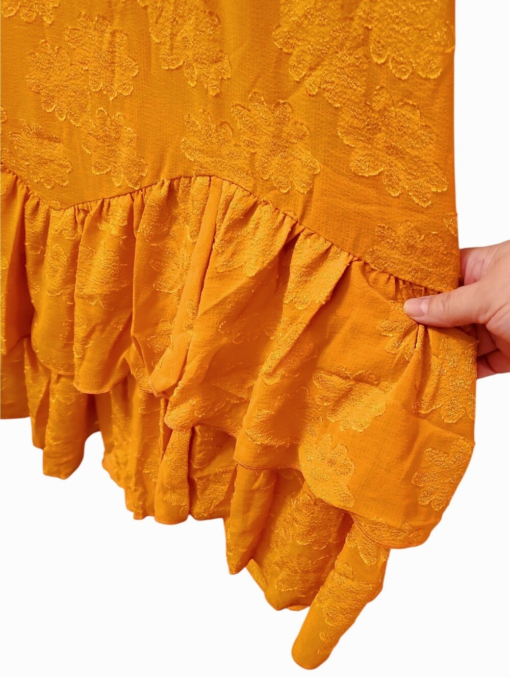 Burnout Floral Ruffle Mini - Picture 6 of 12